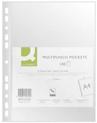 Q-Connect Koszulki na dokumenty PP, A4, groszkowe, 50mikr., 100szt. 