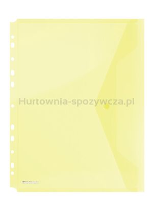 Donau Teczka kopertowa zatrzask, PP, A4, 200mikr., z europerforacją, żółta [BIURO]