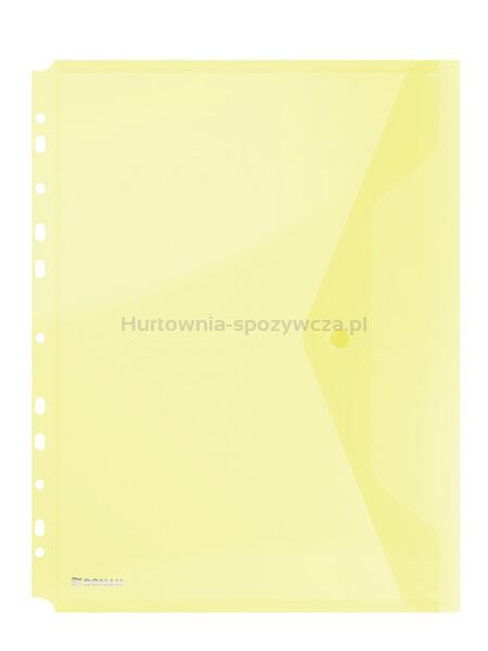 Donau Teczka kopertowa zatrzask, PP, A4, 200mikr., z europerforacją, żółta 