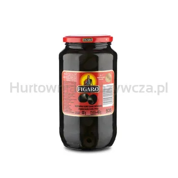 Hiszpańskie oliwki czarne drylowane sterylizowane 920g/450g Figaro