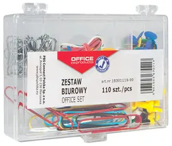 Zestaw Biurowy (Pinezki, Gumki I Spinacze) Office Products, Mix 110Szt.