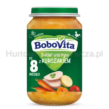 Bobovita Bukiet Warzyw Z Kurczakiem Po 8 Miesiącu 190 G