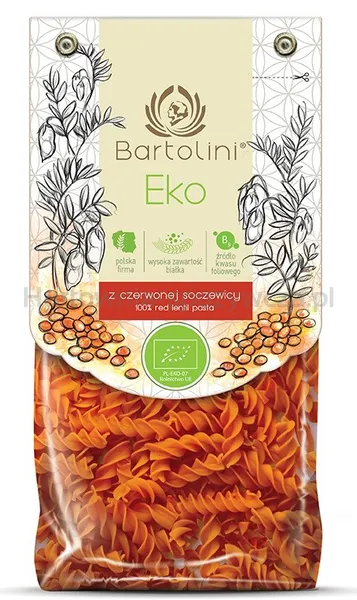 Makaron Z Czerwonej Soczewicy  Świderek Bio 250G