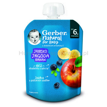 Gerber DeSerekW Tubce Jabłko Jagoda Banan Po 6 Miesiącu 80G