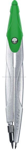 Keyroad Cyrkiel metalowy  w etui, z grafitami, pakowany w display, mix kolorów  - 6