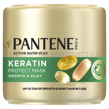 Pantene Pro-V Smooth & Sleek Keratin Protect Maska 300 ml do włosów suchych i puszących się.