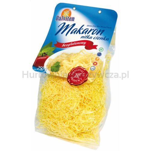 Balviten Makaron Nitki Cienkie 250G . Produkt Bezglutenowy