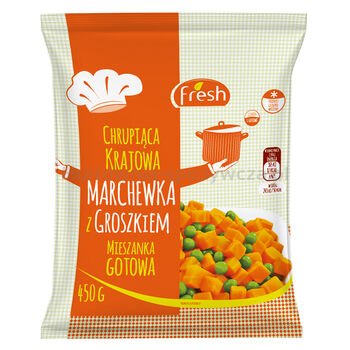 Fresh Chrupiąca Krajowa Marchewka Z Groszkiem Mieszanka Gotowa 450G