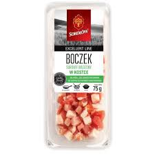 Boczek Surowy Wędzony W Kostce 75G Sokołów