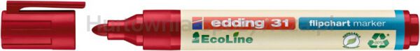 Marker do flipchartów e-31 EDDING ecoline, 1,5-3 mm, czerwony - 2