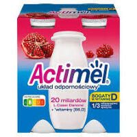 Danone Actimel Truskawka-Granat Triple Action 4x100g