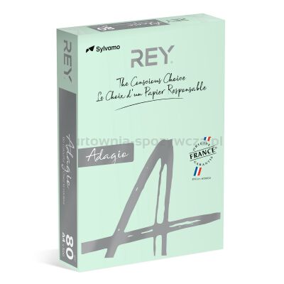 Rey Adagio Papier ksero A4, 80gsm, 81 j.zielony PASTEL *RYADA080X434 R200, 500 ark. 