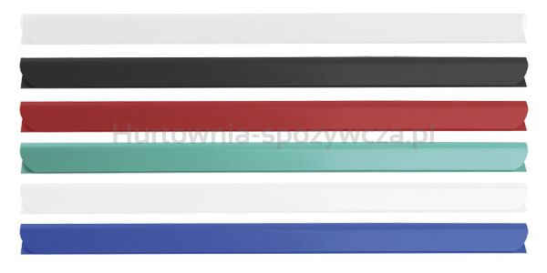 Donau Listwa zaciskająca, PVC, A4, 6mm, do 60 kartek, Czarna  - 2