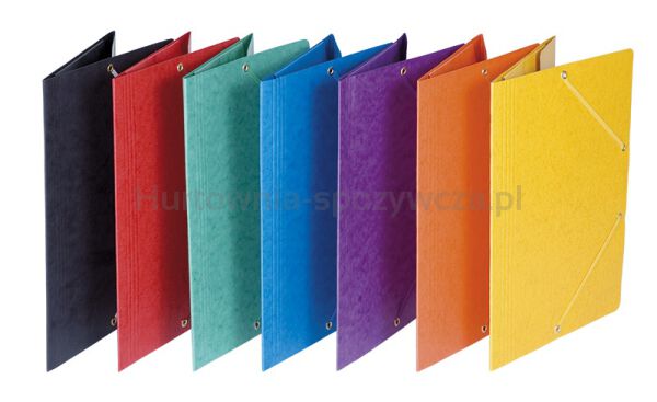 Donau Teczka z gumką preszpan, A4, 390gsm, 3-skrz., żółta  - 2