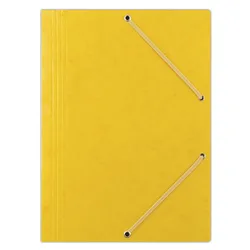 Donau Teczka Z Gumką Preszpan, A4, 390Gsm, 3-Skrz., Żółta 
