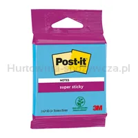 Karteczki samoprzylepne Post-it Super Sticky, 76x76mm, 45 kart., mix kolorów - 2