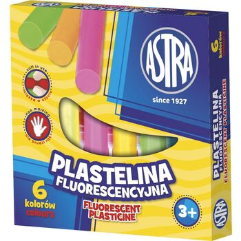 Plastelina Astra fluorescencyjna 6 kolorów