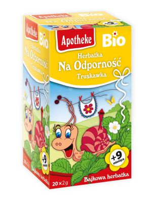 Herbatka Dla Dzieci - Na Odporność Truskawka Po 9 Miesiącu Bio (20 X 2 G) 40 G - Apotheke [BIO]