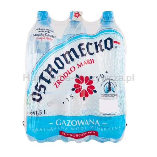 Woda Ostromecko Gazowana Niskosodowa 1,5L x 6 szt.