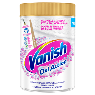 Vanish Oxi Action White Odplamiacz Do Białych Tkanin W Proszku 625G