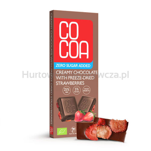 Cocoa  Czekolada Creamy Z Truskawkami Bez Dodatku Cukrów Bio 40 G [BIO]