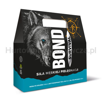 Zestaw Bond Survival Męska Pielęgnacja 3-elem. /woda po goleniu 100ml + antyperspirant roll-on 50ml + żel pod prysznic 200ml/