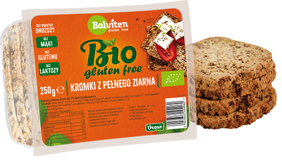 Chleb Z Pełnego Ziarna Krojony Bezglutenowy Bio 250 G - Balviten [BIO]