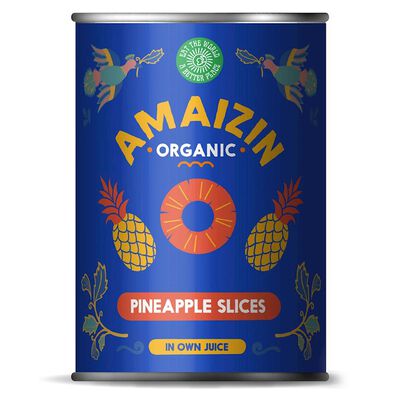 Ananas Plastry W Soku Własnym Bio 400 G (225 G) - Amaizin [BIO]