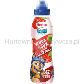 Hortex Leon i Przyjaciele Woda+sok jabłko,truskawka butelka aPet 400ml