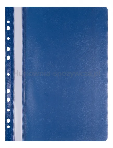 Skoroszyt OFFICE PRODUCTS, PP, A4, miękki, 100/170mikr., wpinany, granatowy