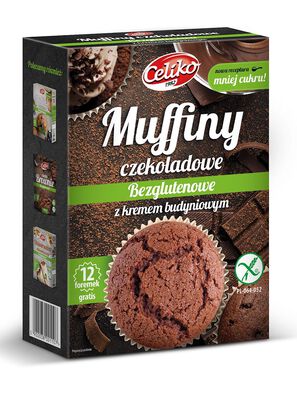 Mieszanka Na Muffiny Czekoladowe Z Kremem Budyniowym Bezglutenowa 310 G - Celiko [BIO]