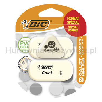 Bic Gumka Galet+Mini Fun Blister 2+1 sztuka