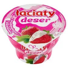 Łaciete Deser na bazie maślanki o smaku truskawki ze śmietanką 170g
