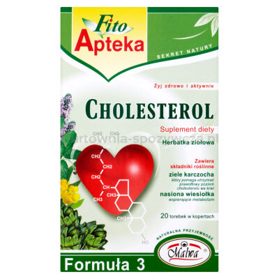 Malwa Fito Apteka Herbatka Ziołowa Cholesterol Suplement Diety 20X2G