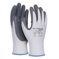 Rękawice Donau Safety Nitrile 01, Kat. Ii, Rozm. 9, Szare