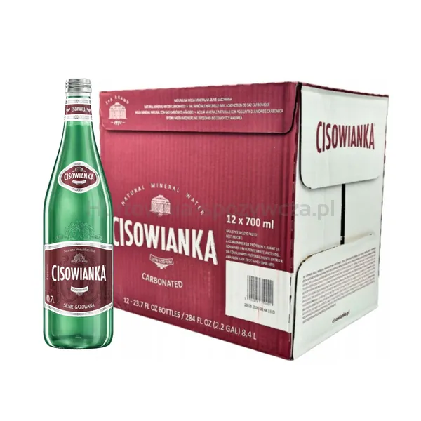 Cisowianka Woda Mineralna Silnie Gazowana Szkło 700Ml x 12 sztuk