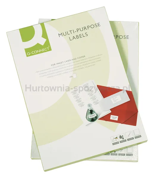 Etykiety uniwersalne Q-CONNECT, 70x32mm, prostokątne, białe 100 ark.