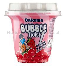 Bakoma Jogurt Bubble Twist Odlotowa Truskawka z kulkami owocowymi 210g