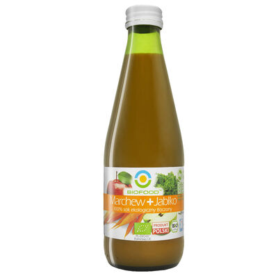 Sok Jabłkowo - Marchwiowy Nfc Bezglutenowy Bio 300 Ml - Bio Food [BIO]