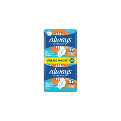 Always Podpaski Ultra Day Normal Ze Skrzydełkami 20 Szt.