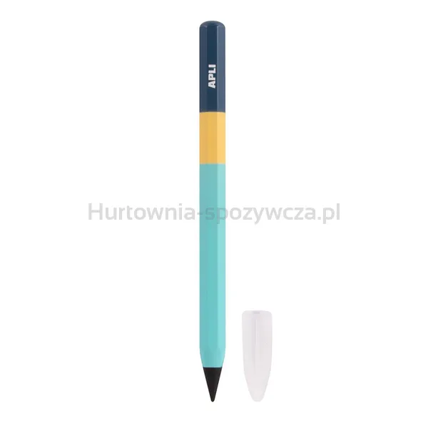 Ołówek wieczny APLI Infinite Tricolor, HB, 1 szt., pudełko kartonowe z zawieszką, niebieski