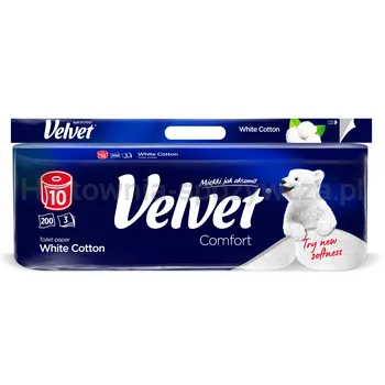 Velvet Papier Toaletowy White Cotton a'10
