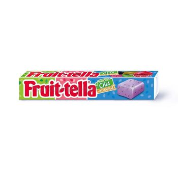 Fruittella Cukierki do żucia Super Mix z nasionami Chia o smaku czarnej porzeczki, kiwi i granatu 41g