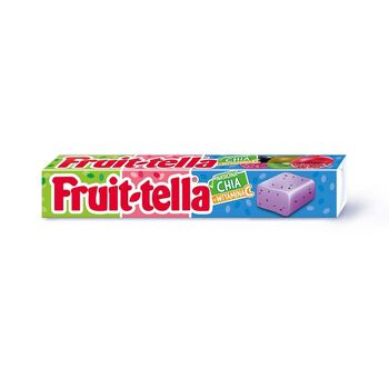 Fruittella Cukierki do żucia Super Mix z nasionami Chia o smaku czarnej porzeczki, kiwi i granatu 41g