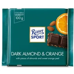 Ritter Sport gorzka z migdałami i pomarańczą 100g