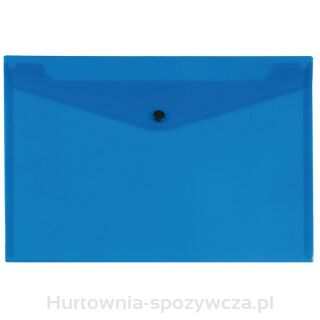 Teczka Kopertowa Q-Connect Zatrzask, Pp, A4, 172Mikr., Transparentna Niebieska