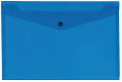 Q-Connect Teczka kopertowa zatrzask zatrzask, PP, A4, 172mikr., transparentna niebieska 