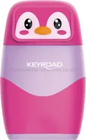 Keyroad Temperówka plastikowa z gumką Keyroad, podwójna, display, mix kolorów - 2