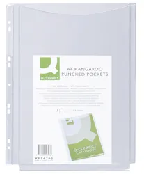 Q-Connect Koszulki na katalogi PVC, A4, krystal, 150mikr., 5szt. 