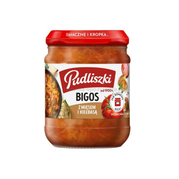Pudliszki bigos z mięsem i kiełbasą 450g